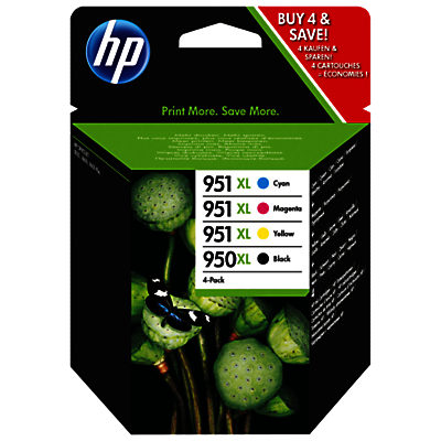 HP 950XL/951XL Ink Cartridge Multipack, Pack of 4 HP 950XL/951XL Ink Cartridge Multipack, Pack of 4
